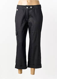 Pantalon droit tissage popeline taille normale noir MAE MAHE femme