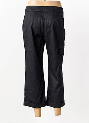 Pantalon droit tissage popeline taille normale noir MAE MAHE femme