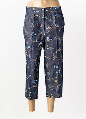 Pantacourt coupe droite taille normale bleu PIER BÉ femme
