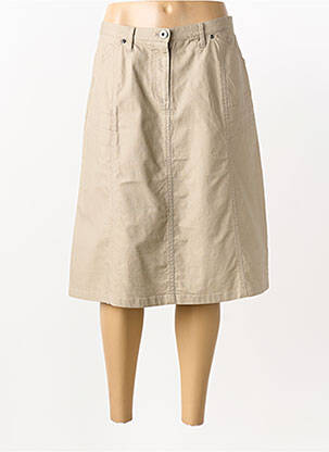 Jupe mi-longue coupe évasée gris CLAUDE DE SAIVRE femme