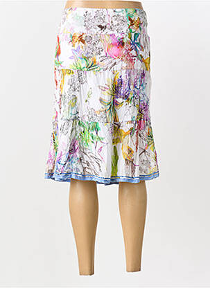 Jupe mi-longue taille normale blanc JOCAVI femme