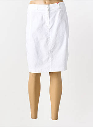 Jupe mi-longue taille normale blanc JOCAVI femme