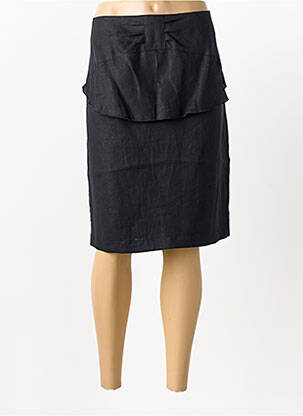 Jupe mi-longue doublure textile noir FILIPINE LAHOYA femme