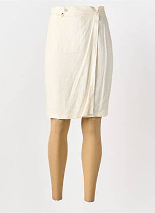 Jupe mi-longue taille normale beige CANNISSE femme
