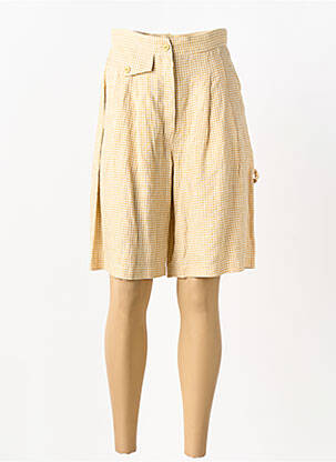 Bermuda tissage popeline taille normale beige CANNISSE femme