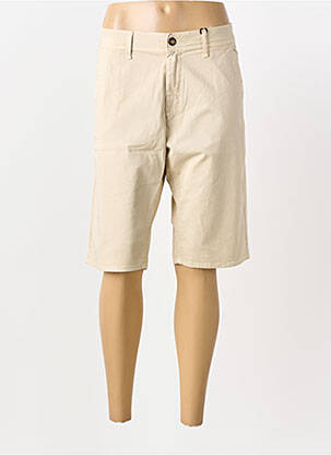 Bermuda tissage popeline taille normale beige IMPAQT femme