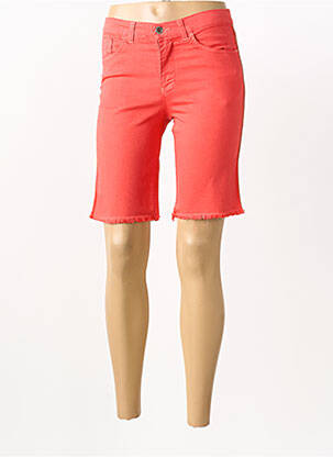 Bermuda tissage popeline taille normale rouge WALTRON femme