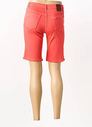 Bermuda tissage popeline taille normale rouge WALTRON femme