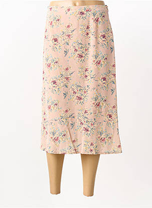 Jupe mi-longue rose FEDORA femme