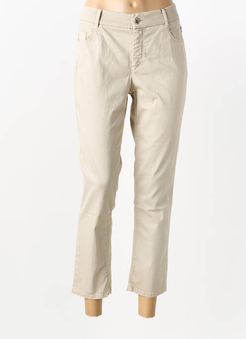 Pantalon 7/8 tissage popeline taille normale beige GARDEUR femme