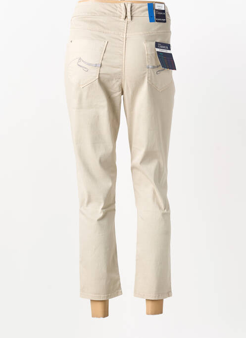 Pantalon 7/8 tissage popeline taille normale beige GARDEUR femme