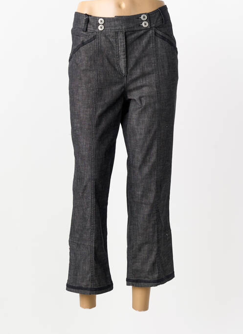 Pantalon 7/8 fermeture zippée sous rabat boutonné taille normale gris PAUL BRIAL femme