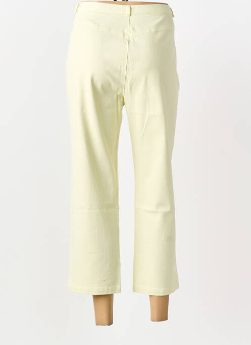 Pantalon 7/8 tissage popeline taille normale vert FEDORA femme