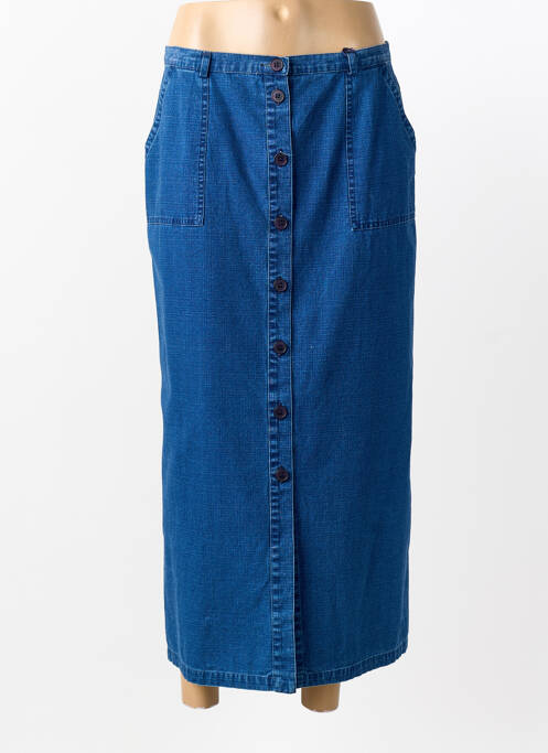 Jupe longue taille normale bleu FEDORA femme