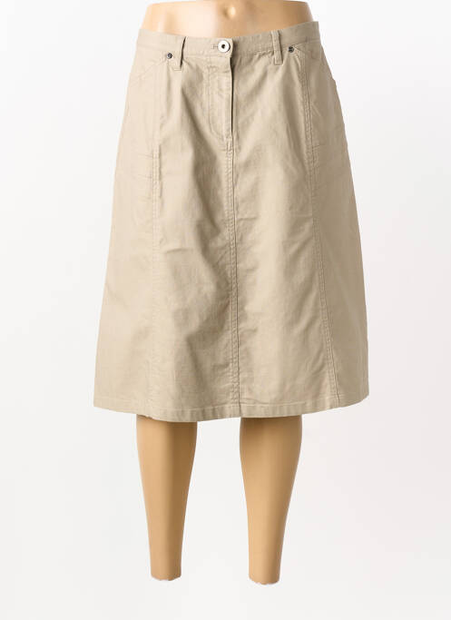 Jupe mi-longue coupe évasée gris CLAUDE DE SAIVRE femme