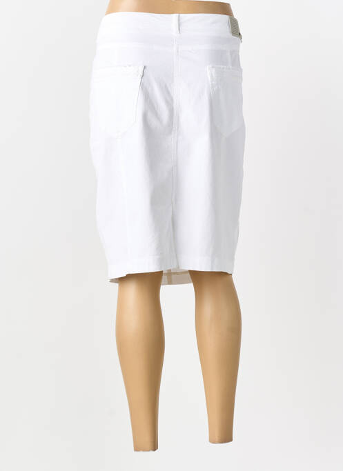 Jupe mi-longue taille normale blanc JOCAVI femme