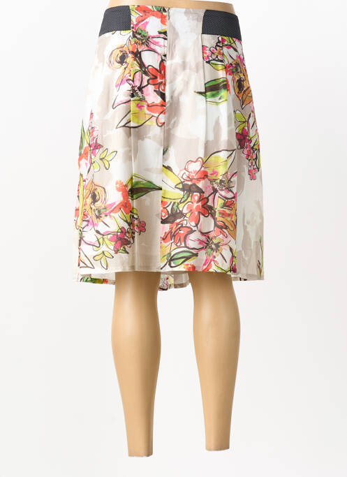 Jupe mi-longue doublure textile beige FILIPINE LAHOYA femme