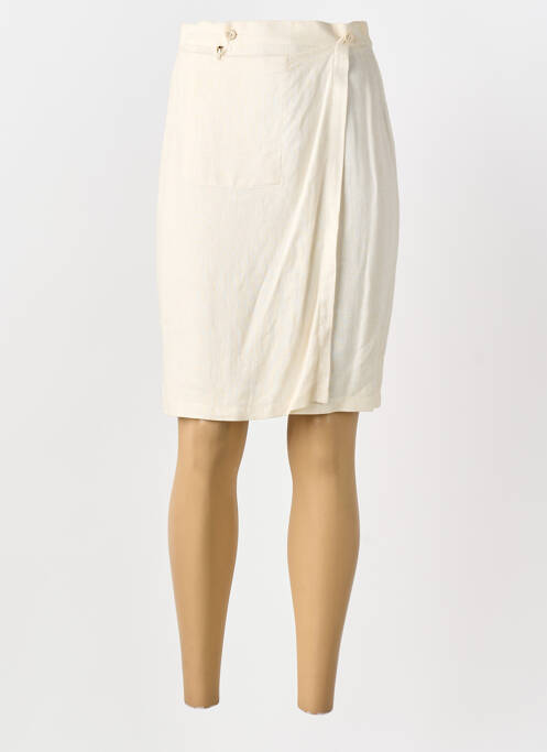 Jupe mi-longue taille normale beige CANNISSE femme