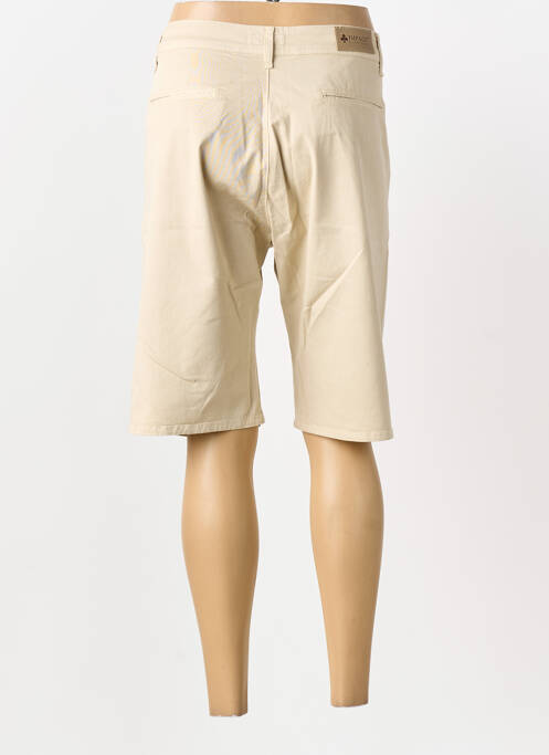 Bermuda tissage popeline taille normale beige IMPAQT femme