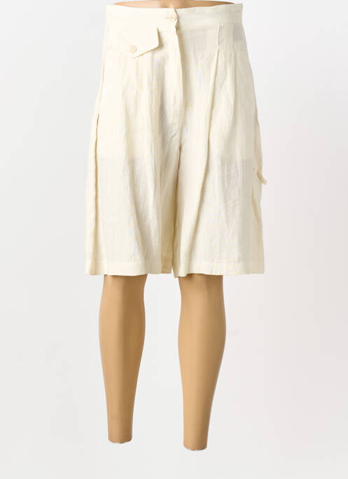Bermuda tissage popeline taille normale beige CANNISSE femme