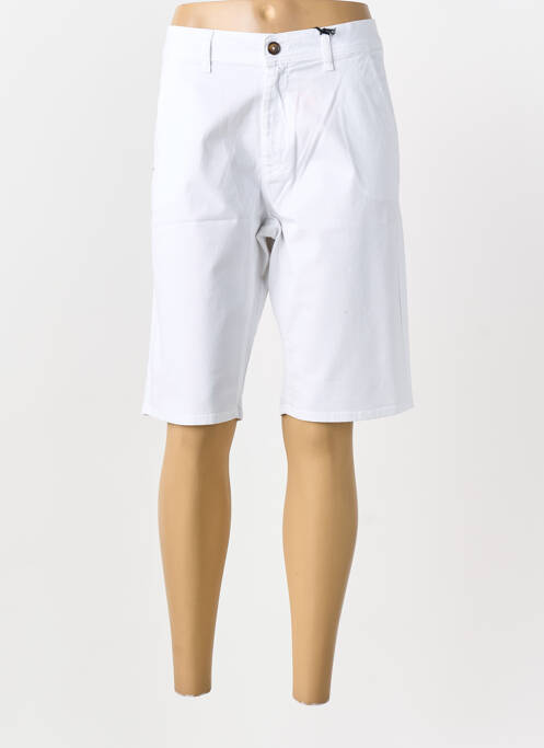 Bermuda tissage popeline taille normale blanc IMPAQT femme