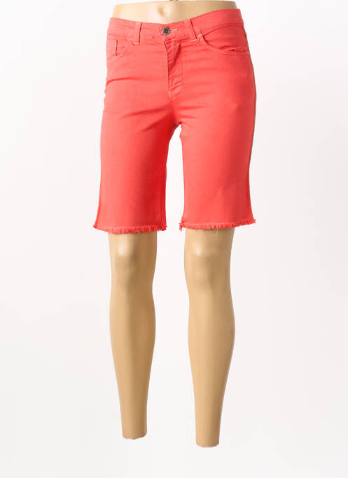 Bermuda slim taille normale rouge WALTRON femme