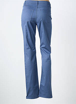 Pantalon slim tissage popeline taille normale bleu GIULIA B. femme