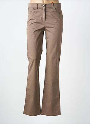 Pantalon droit stretch taille normale marron JOCAVI femme