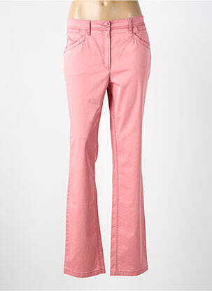 Pantalon slim tissage popeline taille normale rose JOCAVI femme