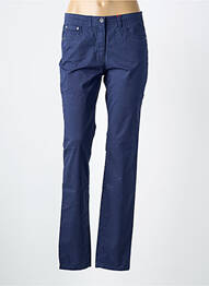 Pantalon slim tissage popeline taille normale bleu JOCAVI femme