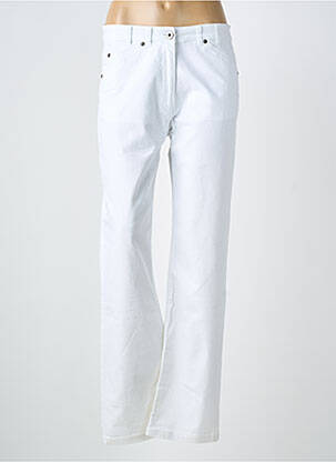 Jeans coupe slim stretch taille normale blanc CLAUDE DE SAIVRE femme