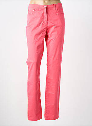 Pantalon slim tissage popeline taille normale rose JOCAVI femme