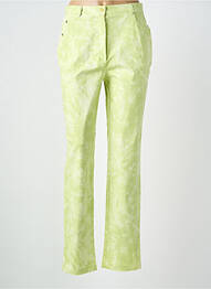 Pantalon slim tissage popeline taille normale vert FEDORA femme