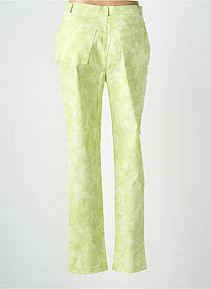 Pantalon slim tissage popeline taille normale vert FEDORA femme