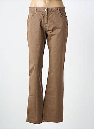 Pantalon droit tissage popeline taille normale marron ARMOR LUX femme