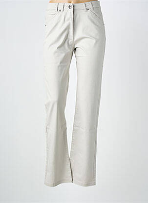 Jeans coupe slim délavé taille haute gris CLAUDE DE SAIVRE femme