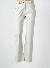 Jeans coupe slim poches taille haute gris CLAUDE DE SAIVRE femme