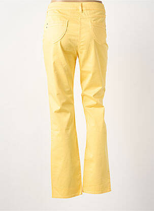 Pantalon slim tissage popeline taille normale jaune CLAUDE DE SAIVRE femme