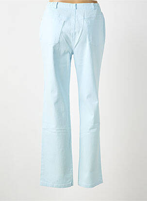 Pantalon droit tissage crêpe taille normale bleu FEDORA femme