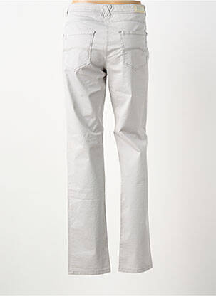 Pantalon slim tissage popeline taille normale gris 0000000000000 femme