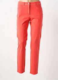 Pantalon slim tissage popeline taille normale rouge JOCAVI femme