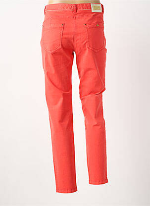 Pantalon slim tissage popeline taille normale rouge JOCAVI femme