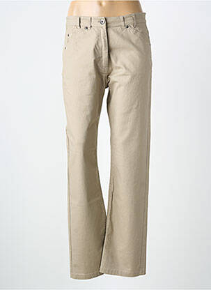 Jeans coupe droite marron CLAUDE DE SAIVRE femme