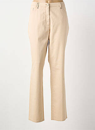 Jeans coupe slim beige GELCO femme