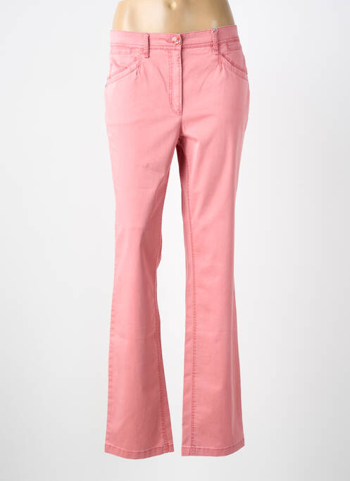Pantalon slim tissage popeline taille normale rose JOCAVI femme
