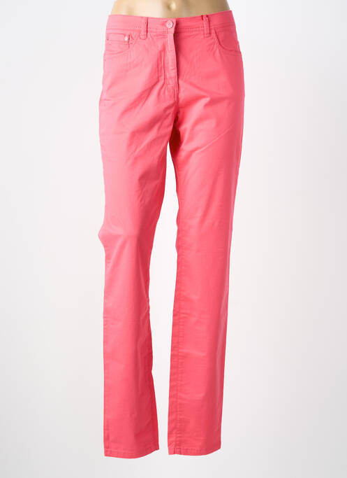 Pantalon slim tissage popeline taille normale rose JOCAVI femme