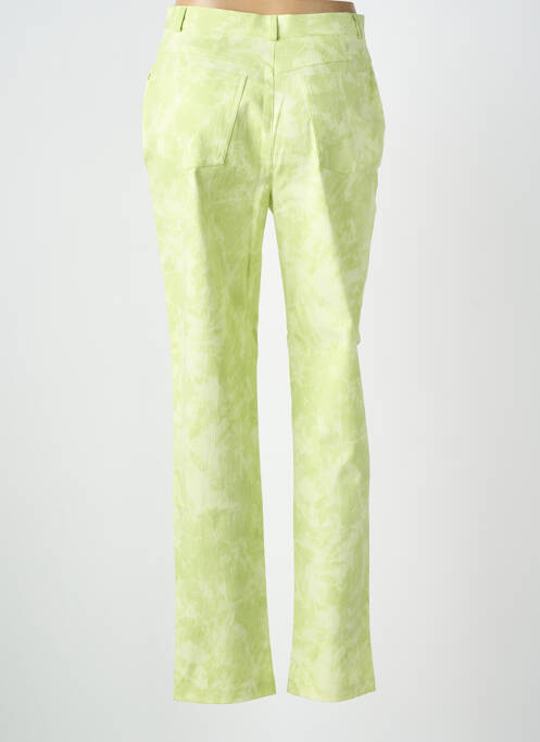 Pantalon slim tissage popeline taille normale vert FEDORA femme