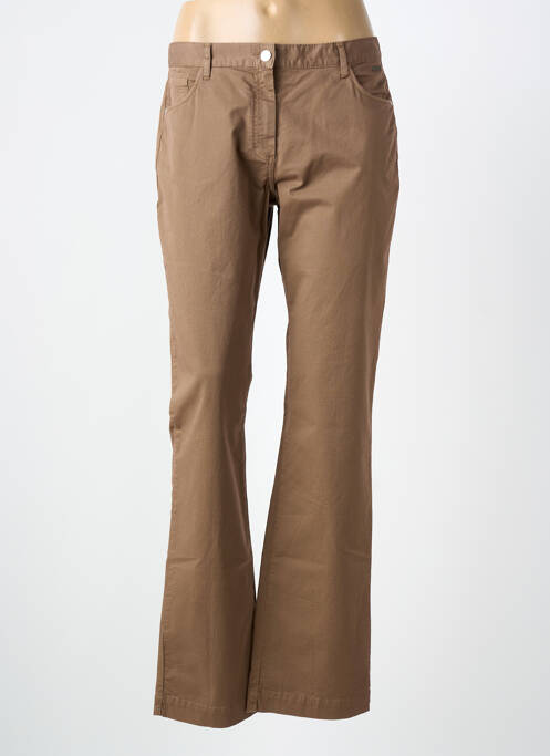 Pantalon droit tissage popeline taille normale marron ARMOR LUX femme