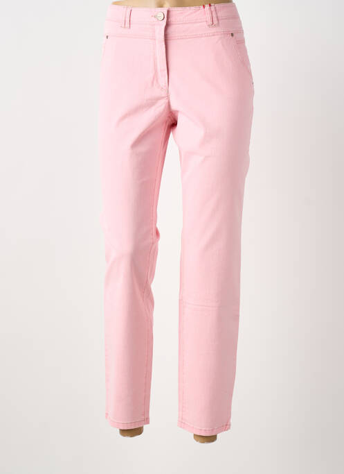 Jeans coupe slim stretch taille normale rose JOCAVI femme