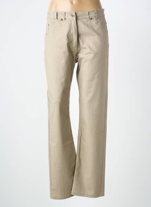 Jeans coupe droite marron CLAUDE DE SAIVRE femme